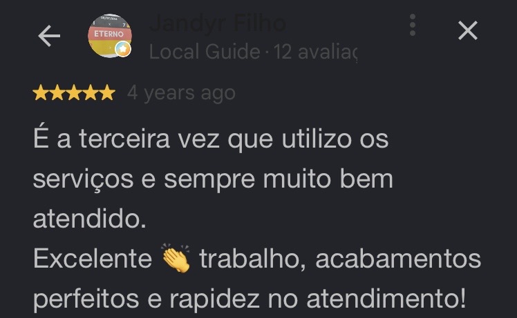 Captura da avaliação de Jandyr Filho